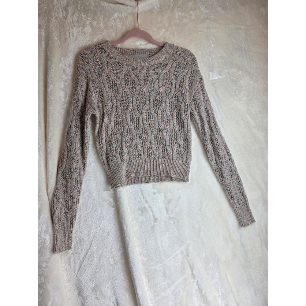 Reserve Fairfax Women's Medium Multicolor Speckled Cable Knit‎ Sweater